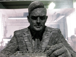 The slate bust of Alan Turing